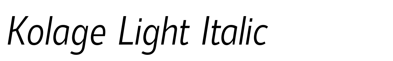 Kolage Light Italic